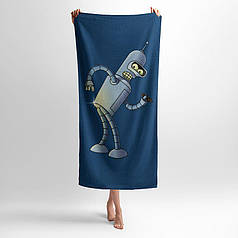 Рушник з принтом «Бендер. Футурама. Bender. Futurama»