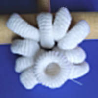 Резинки для Волосся 10 шт 55х26 мм Махрова Білий