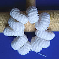 Резинки для Волосся 10 шт 40х20 мм Махрова Білий