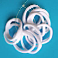 Резинки для Волосся 10 шт 55х10 мм Мікрофібра Білий