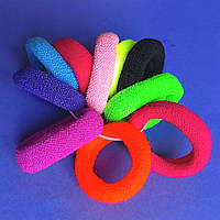 Резинки для Волосся 10 шт 65х20 мм Мікрофібра Яскраві Кольори