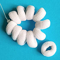 Резинки для Волосся 10 шт 25х10 мм Махрова Білий