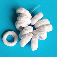 Резинки для Волосся 10 шт 27х10 мм Махрова Білий