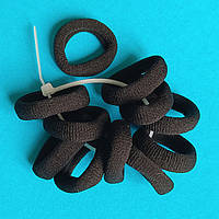 Резинки для Волосся 10 шт 27х9 мм Мікрофібра Чорний