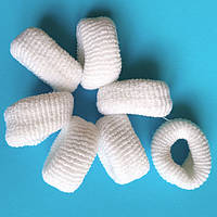 Резинки для Волосся 6 шт 60х30 мм Махрова Білий