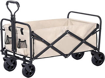 Візок складний 4 колеса для пікніка кемпінгу Місткий кошик (87*58*36 см)