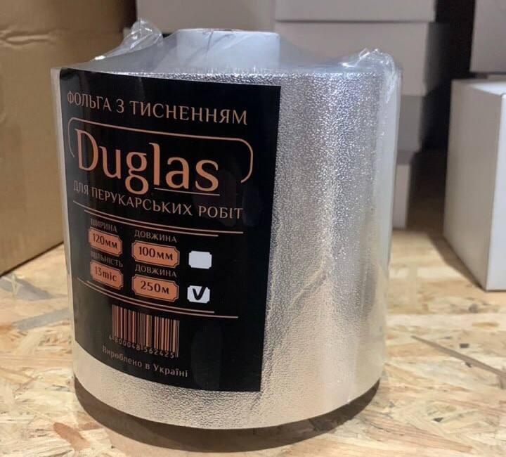 Фольга DUGLAS перукарня тиснена (13 мкм) 0,12* 250 м Апельсин, фото 1