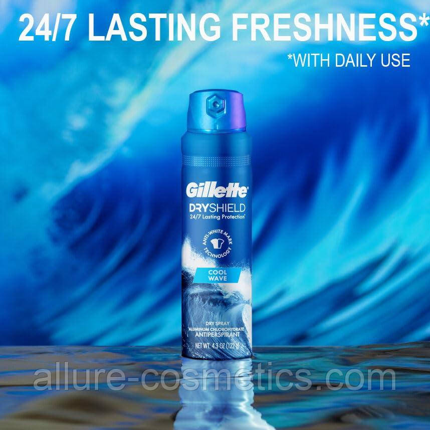 Спрей дезодорант Gillette Cool Wave Spray Men's Antiperspirant and Deodorant 122 г (США)