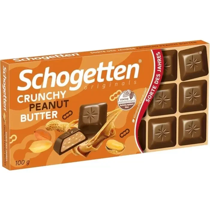Шоколад Schogetten Originals Crunchy Peanut Butter 100g