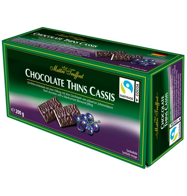 Цукерки зі смородиною Maitre Truffout Thins Cassis 200 г