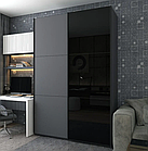 Шафа купе Doros G-Caiser графіт/чорний 180х60х240см (42005091)