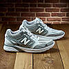 Кросівки чоловічі New Balance Grey-White  нубук-сітка, фото 3