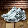 Кросівки чоловічі New Balance Grey-White  нубук-сітка, фото 6