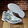 Кросівки чоловічі New Balance Grey-White  нубук-сітка, фото 7