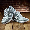 Кросівки чоловічі New Balance Grey-White  нубук-сітка, фото 4