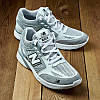 Кросівки чоловічі New Balance Grey-White  нубук-сітка, фото 2