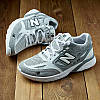 Кросівки чоловічі New Balance Grey-White  нубук-сітка, фото 8