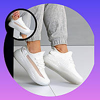 Жіночі білі літні текстильні кросівки легкі спортивні повсякденні Viki