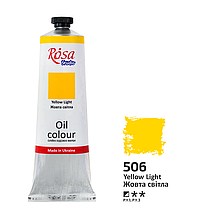 Фарба олійна, Жовта світла (506), 100 мл, ROSA Studio