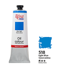 Фарба олійна, Синя світла (518), 100 мл, ROSA Studio