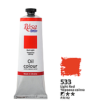 Фарба олійна, Червона світла (533), 100 мл, ROSA Studio