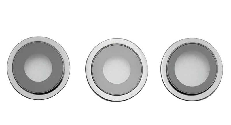 Скло камери для iPhone 13 Pro/13 Pro Max, сріблясте + кільце, комплект 3 шт.