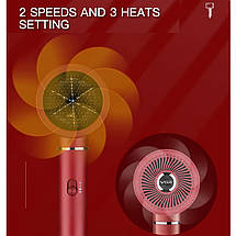 Фен для волосся VGR V-431 RED, 2 рівні обдування, 2 рівні температури, насадка-концентратор, фото 5
