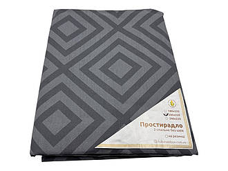Простирадло "Squares Grey" | 200х220 см Бязь