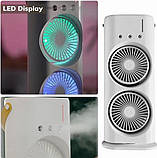 Універсальний вентилятор подвійний з охолодженням Double-ended Spray Fan LED-підсвітка Пульт ДК, фото 4