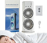 Універсальний вентилятор подвійний з охолодженням Double-ended Spray Fan LED-підсвітка Пульт ДК, фото 7