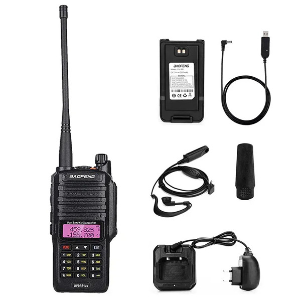 Рація цифрова Baofeng UV-9R Plus VHF 136-174 UHF 400-520, Ліхтарик, IP67, фото 1