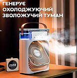 Мінікондиціонер зі зволожувачем повітря вентилятор Air Cooler Fan з USB і LED-підсвіткою, фото 6