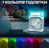 Мінікондиціонер зі зволожувачем повітря вентилятор Air Cooler Fan з USB і LED-підсвіткою, фото 9