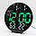 Настінний годинник електронний LED WALL CLOCK DS-3813L Чорний, круглий годинник з датою і градусником на кухню, фото 4