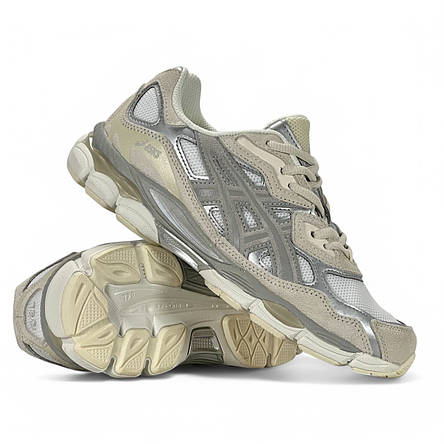 Підліткові кросівки Asics текстильні (сітка) бежеві літні весняні, фото 1