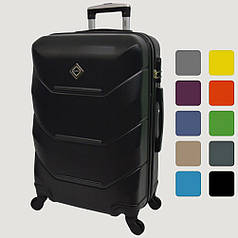 Валіза дорожня з висувною ручкою на коліщатках Bonro 2019 (середня) чорна 58 л ABS-пластик з кодовим замком