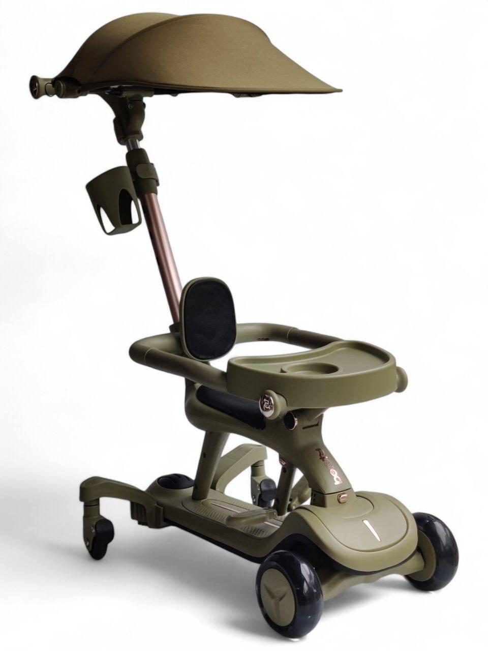 Дитячий самокат-біговел Beruty Baby BBTM-V10 з козирком і батьківською ручкою