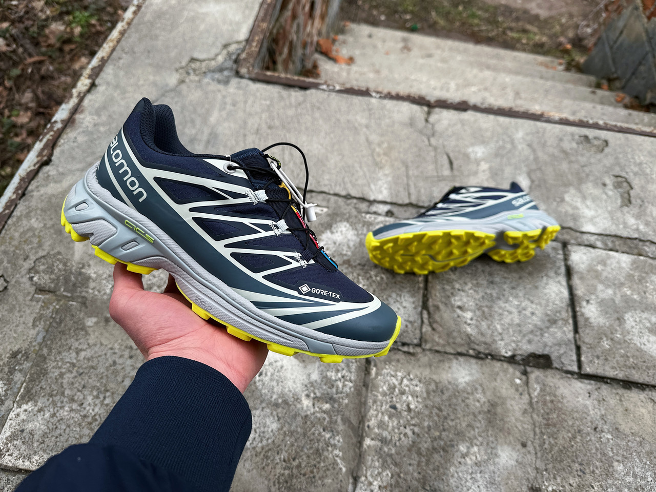Жіночі термо кросівки Salomon XT-6 Advanced Gore-Tex Blue сині водонепроникні