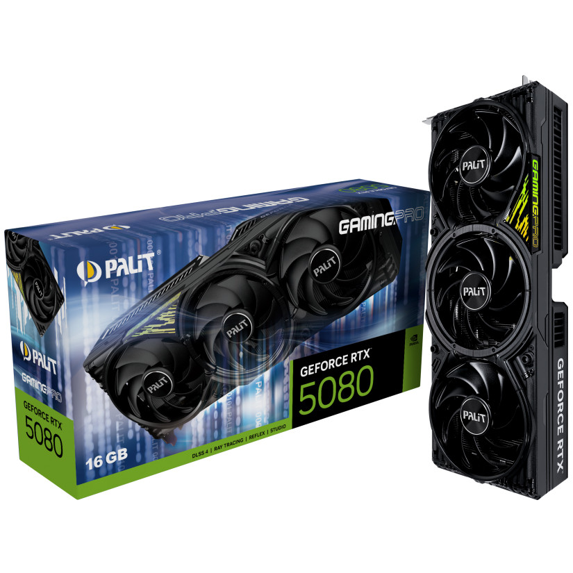 Відеокарта GF RTX 5080 16GB GDDR7 GamingPro Palit (NE75080019T2-GB2031A), фото 1
