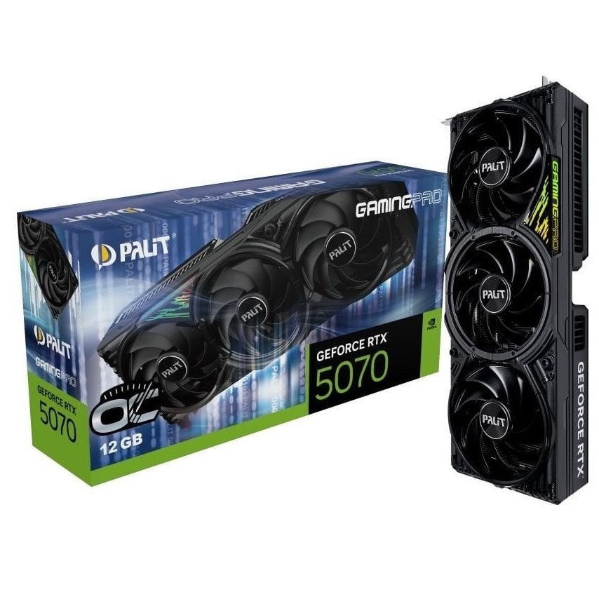 Відеокарта Palit GeForce RTX 5070 12 GB GDDR7 GamingPro OC (NE75070T19K9-GB2050A)