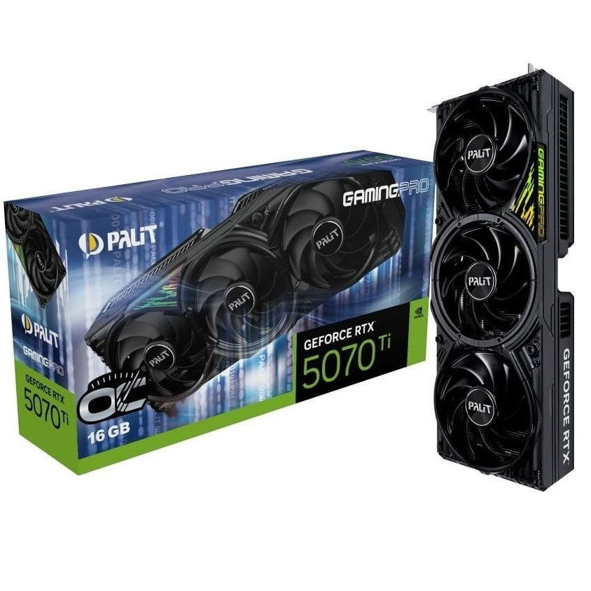 Ігрова відеокарта Palit GeForce RTX 5070 Ti 16 GB GDDR7 GamingPro OC — топ для геймерів і кріаторів