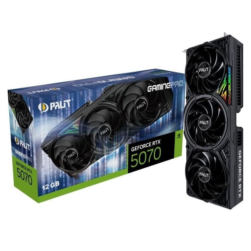 Відеокарта Palit GeForce RTX 5070 12 GB GDDR7 GamingPro (NE75070019K9-GB2050A)
