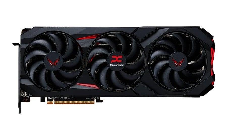 Видеокарта PowerColor RX 9070 Red Devil - вид сбоку