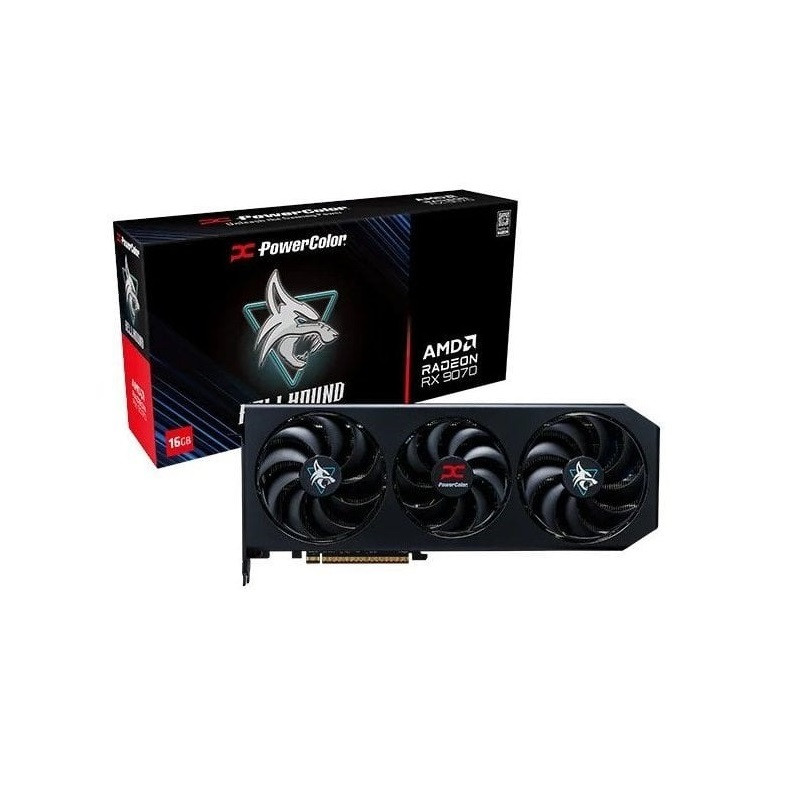 Відеокарта AMD Radeon RX 9070 16 GB GDDR6 Hellhound PowerColor (RX9070 16G-L/OC) — топова ігрова відеокарта