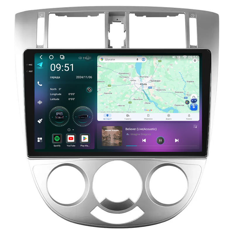 Штатна магнітола Mekede M7 Plus Chevrolet Lacetti (2004-2013) CarPlay QleD