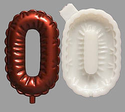 Силіконовий молд для шоколаду, зефіру, карамелі і т.д. "Цифра - повітряна кулька 0"