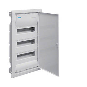 Розподільчий щит Hager внутрішній 36 модулів з металевими дверцятами без клем VOLTA VU36UA