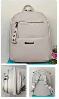 Жіночий рюкзак 27,5*22,5 см на блискавці з кишенею зі штучної шкіри в різних кольорах Zhenya