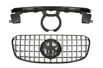 Решітка радіатора Mercedes X167 GLS (2024+) рестайлінг стиль AMG 63 (хром)