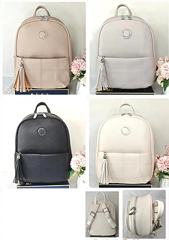 Жіночий рюкзак 27,5*22,5 см на блискавці з кишенею зі штучної шкіри в різних кольорах Zhenya